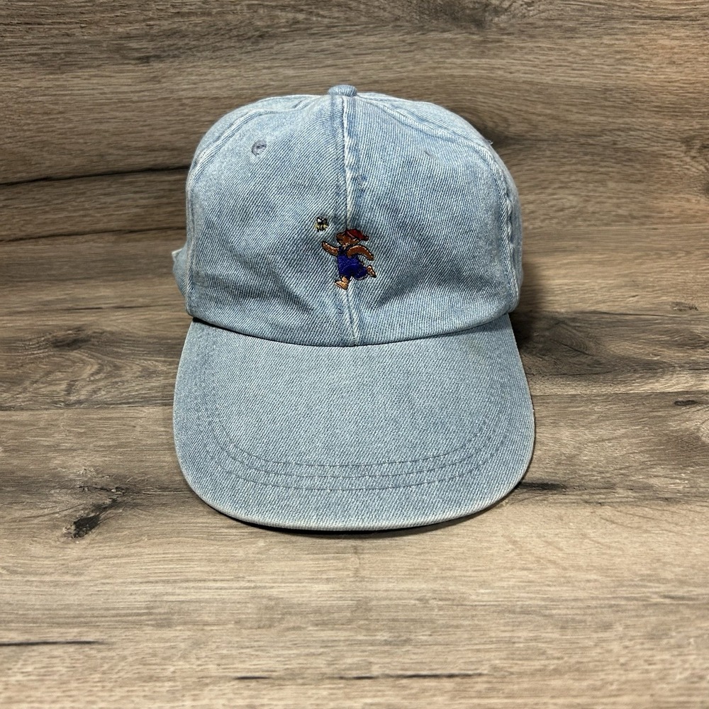 Winnie The Pooh Adjustable Hat Denim Disney Y2K center Small Logo‎